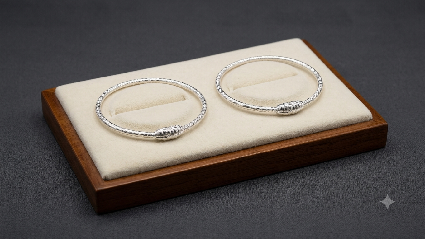 Aavika Zevar Silver Baby Bangles