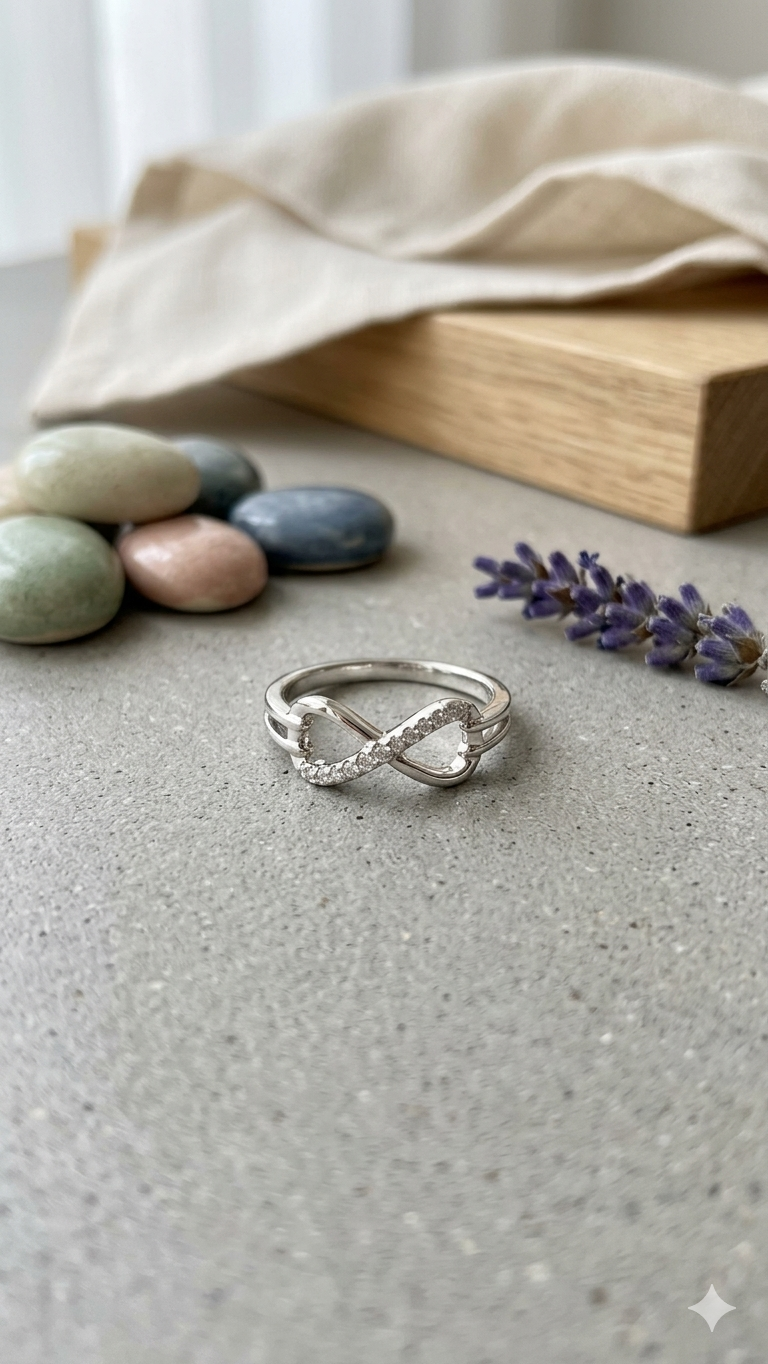 925 Sterling Silver infinity Ring for Women