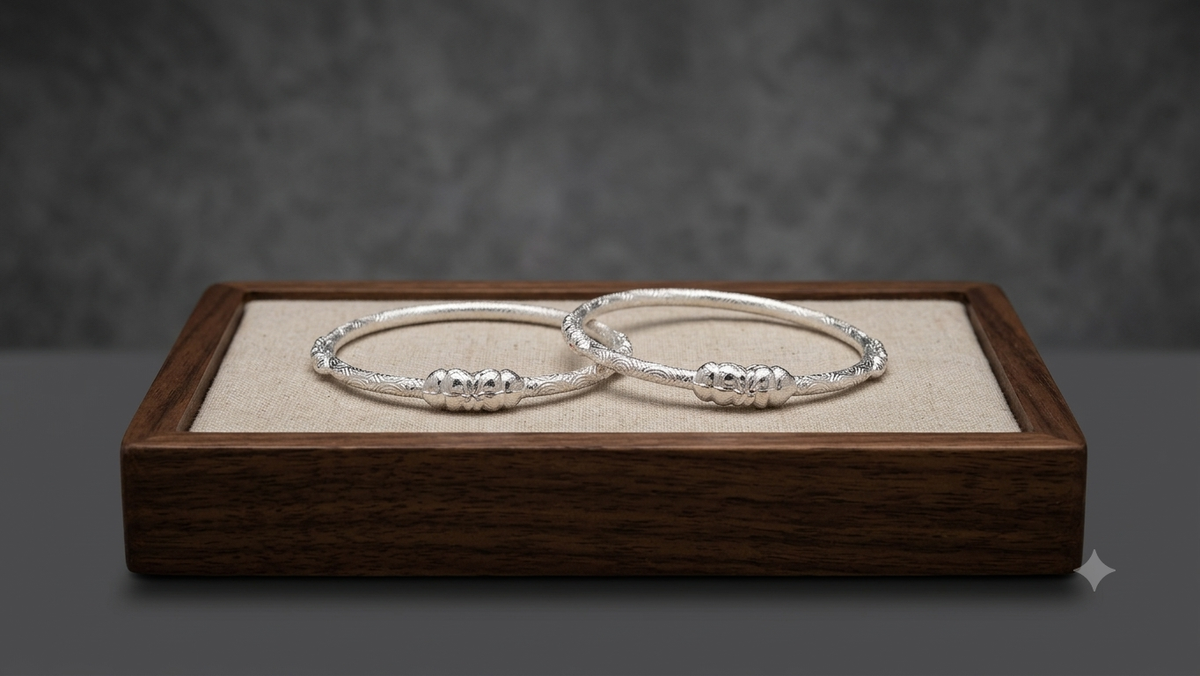 Aavika Zevar Silver Baby Bangles
