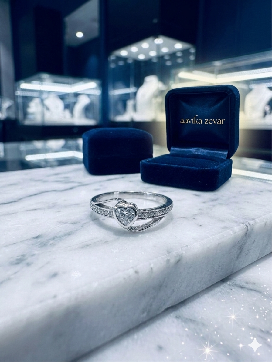 925 Sterling Silver heart shape Ring for Women | Elegant Daily Wear Silver Ring