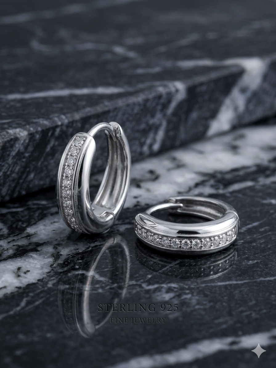 925 Sterling Silver Hoop Bali for Men & Women