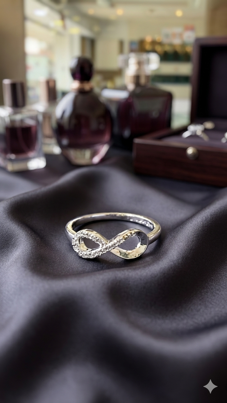 925 Sterling Silver infinity Ring for Women