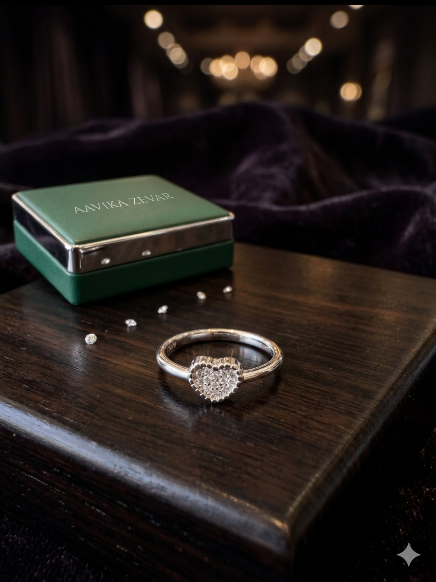 925 Sterling Silver heart shape Ring for Women | Elegant Daily Wear Silver Ring