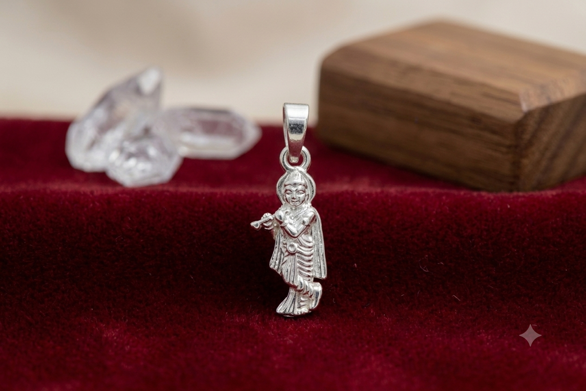Krishna Pendant for Men & Women | Lord krishna Locket | Spiritual Religious Jewellery for Daily Wear & Gift