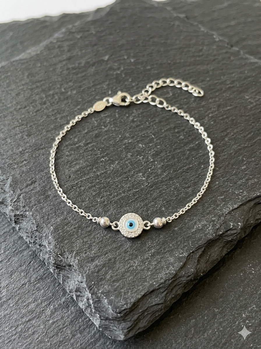 Evil eye Silver Bracelet for Women