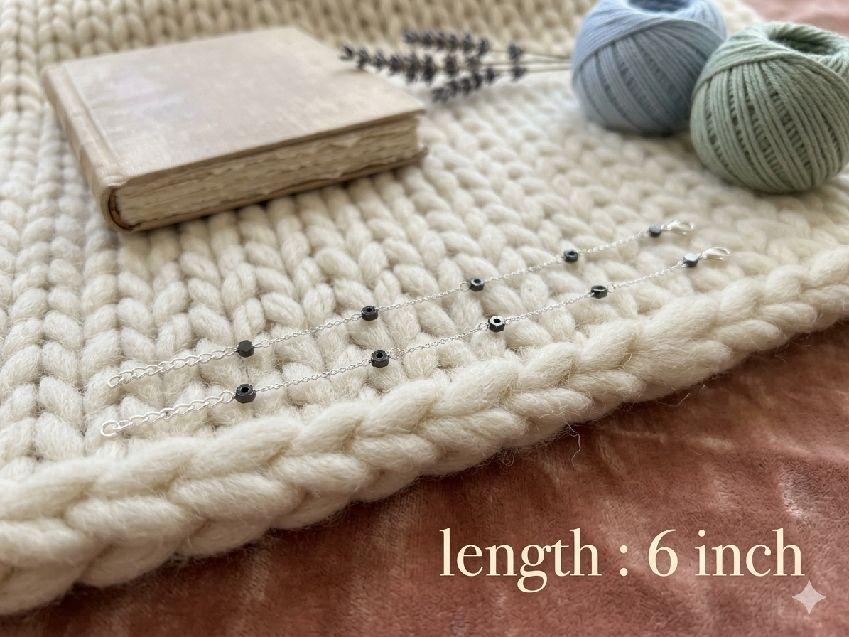 Italian silver 925 nazariya with Black beads