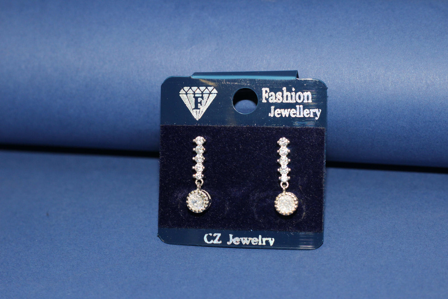 Elegant Italian 925 Silver CZ Tops Earrings