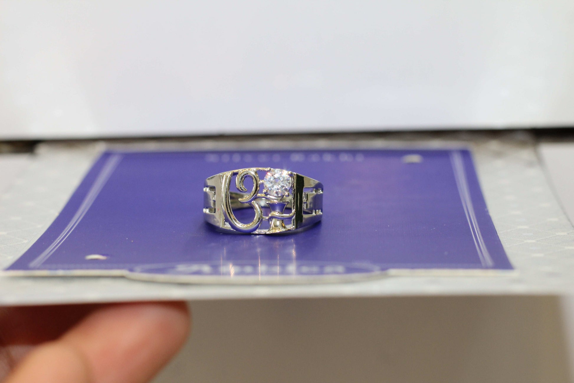 Italian 925 Silver Gents Ring – Aum & Shivji Damru Design