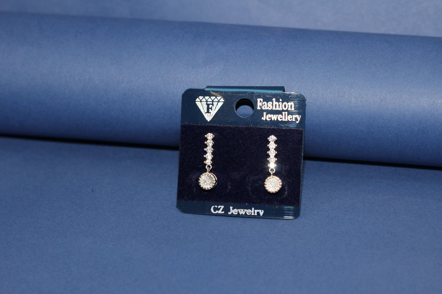Elegant Italian 925 Silver CZ Tops Earrings