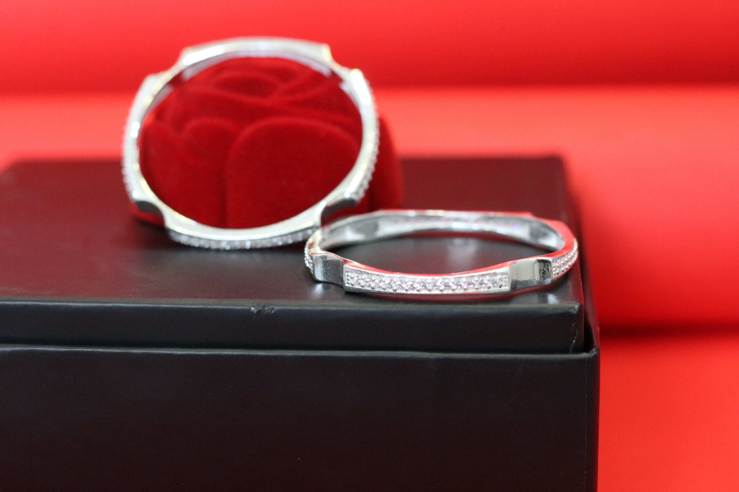 Starlight Stone Silver Bangles for kids