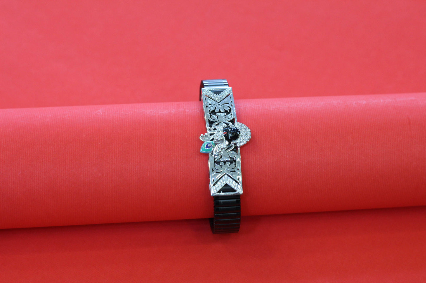 Stylish Rolex-Style Belt with Silver shreenathji – Men's Fashion Accessory
