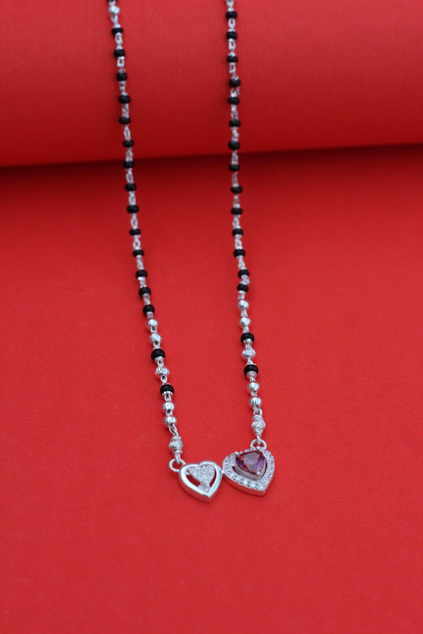 silver short mangalsutra