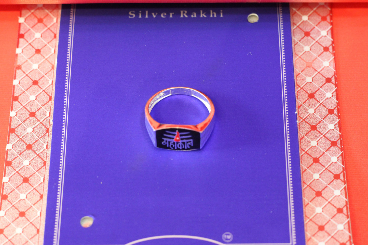 Silver Mahakal Letter Ring – Spiritual Statement Ring for Men