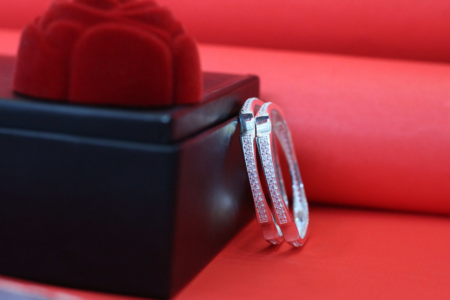 Starlight Stone Silver Bangles for kids