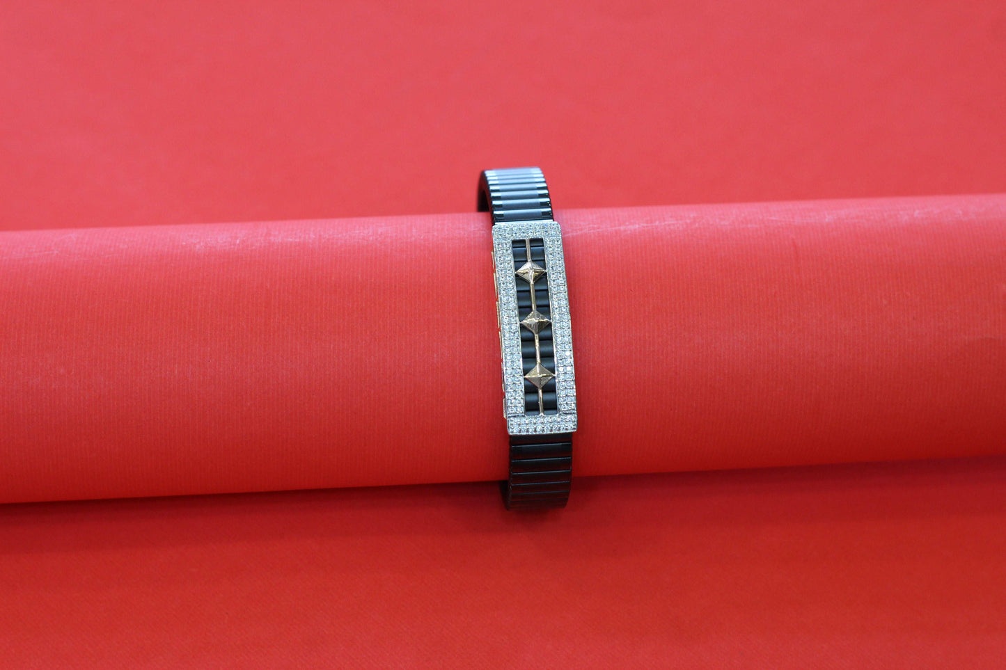 Stylish Rolex-Style Belt with Silver square Charm – Men's Fashion Accessory