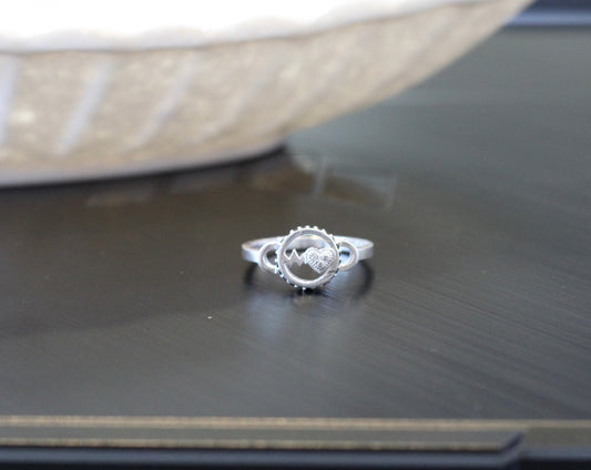 Silver girl's ring