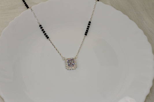 Silver short mangalsutra