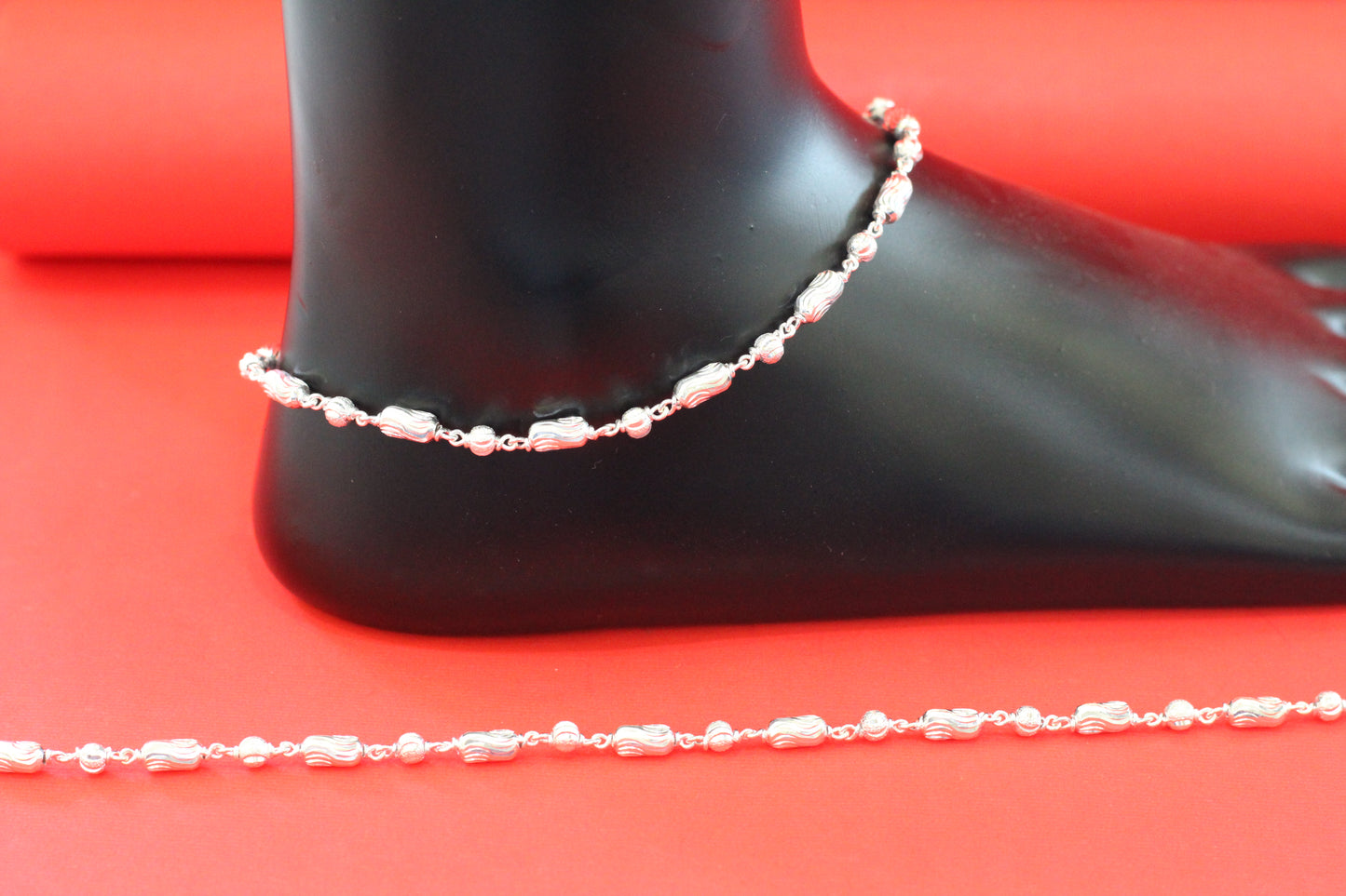 Elegant Silver Designer Anklet for Women & Girls | Lightweight Daily Wear Payal