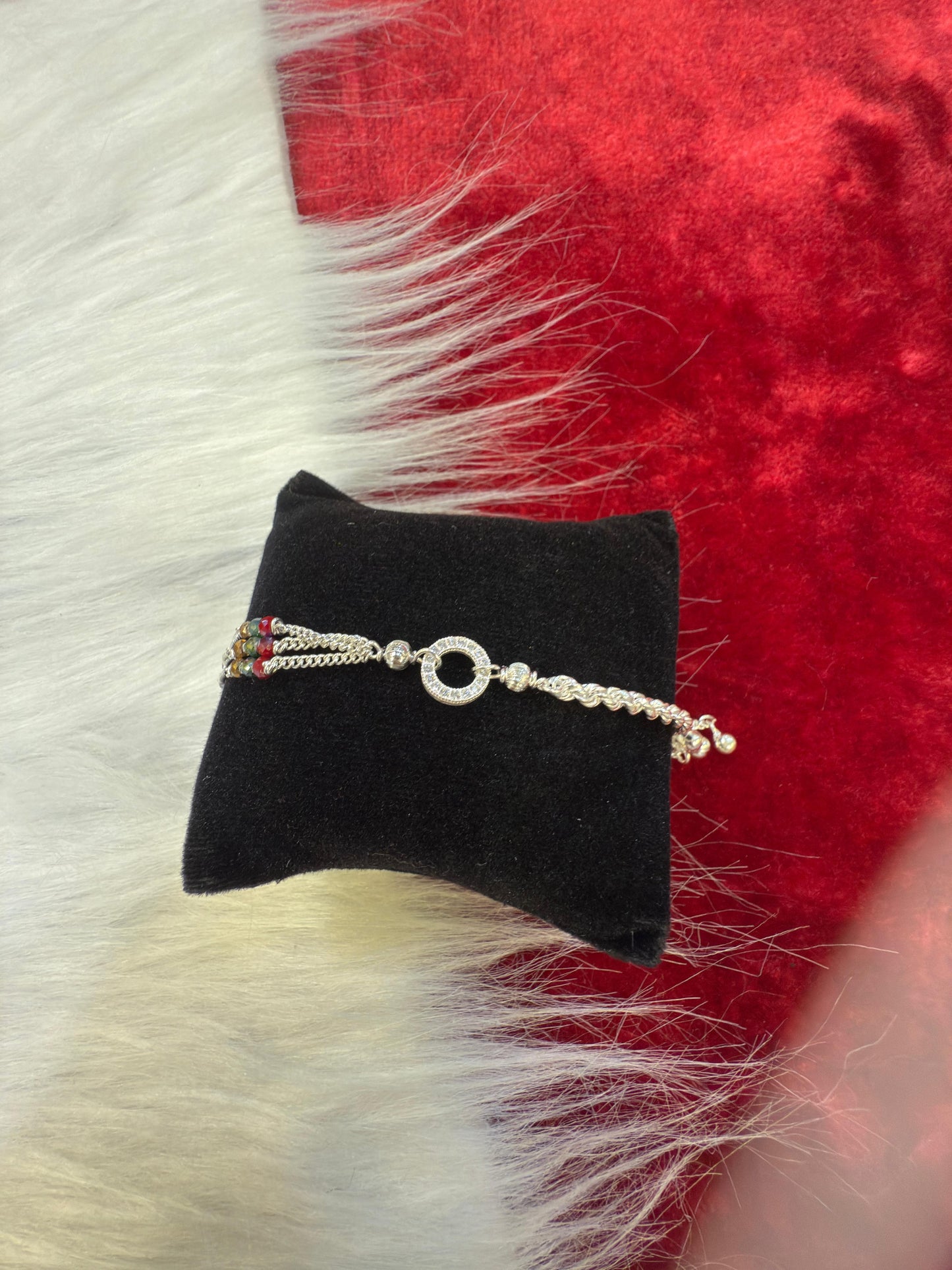 Aavikazevar Minimal Silver Bracelet | Timeless three layer Silver Bracelet for Everyday Elegance