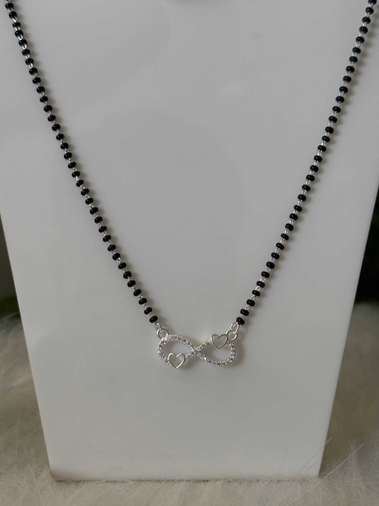 Your everyday infinit mangalsutra, redefined in 925 silver.