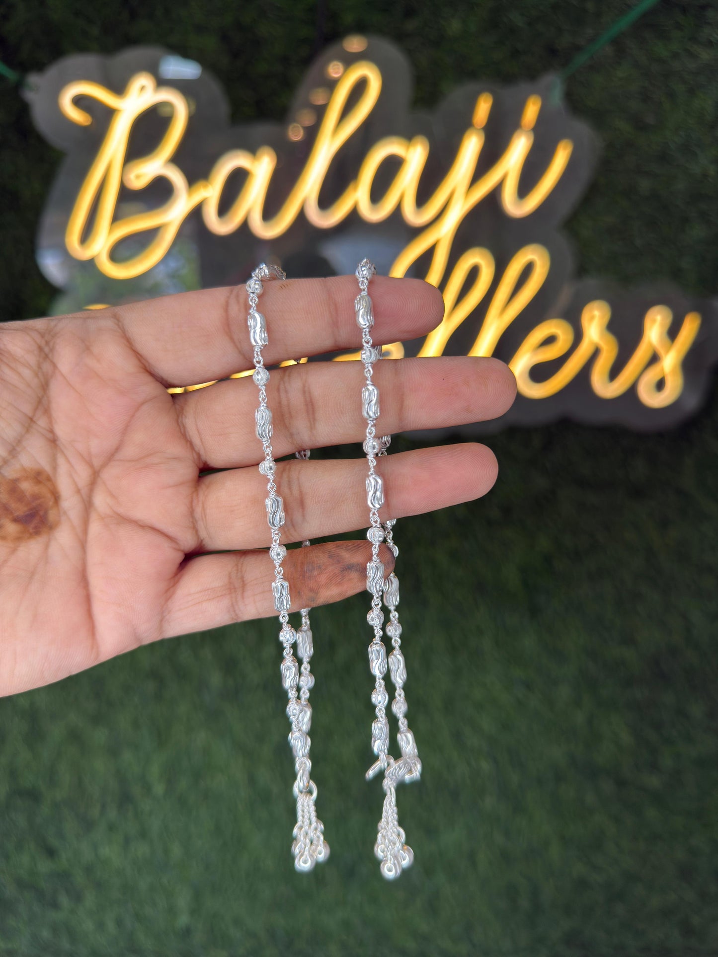 Elegant Silver Designer Anklet for Women & Girls | Lightweight Daily Wear Payal