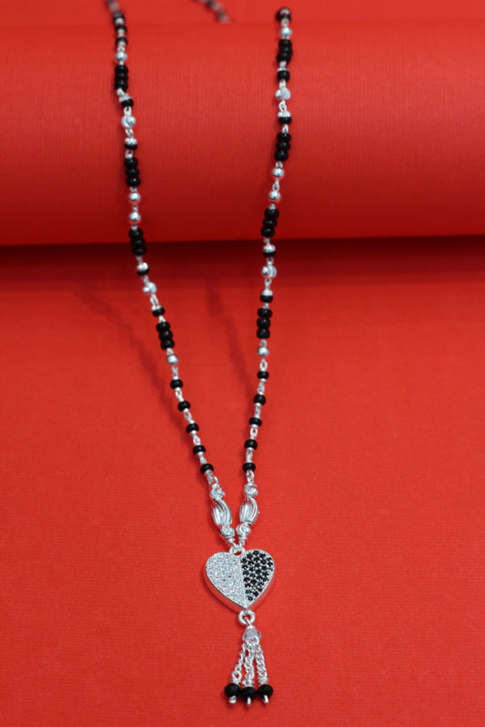 silver short mangalsutra