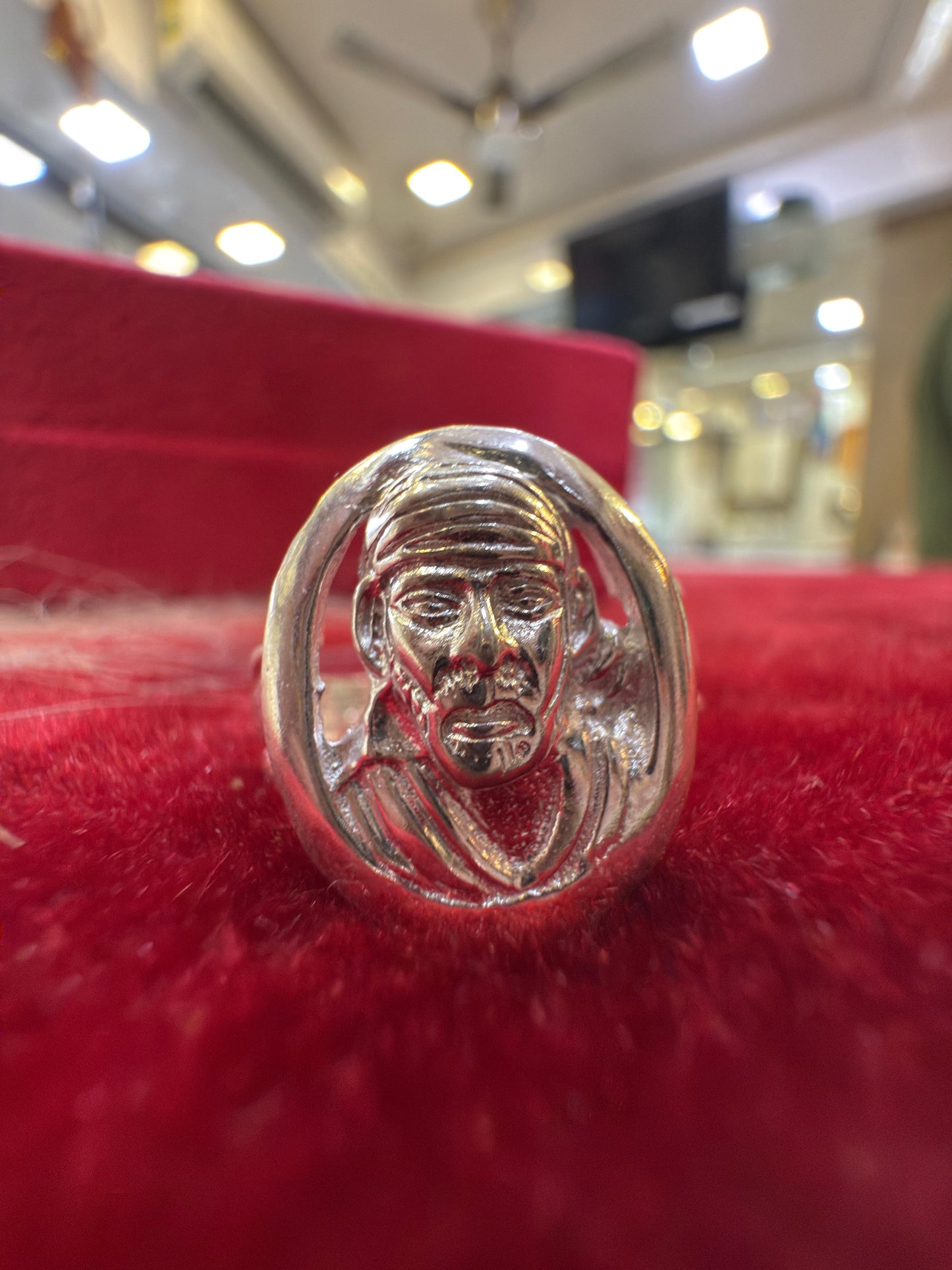 Silver sai baba Ring – Spiritual Statement Ring for Men