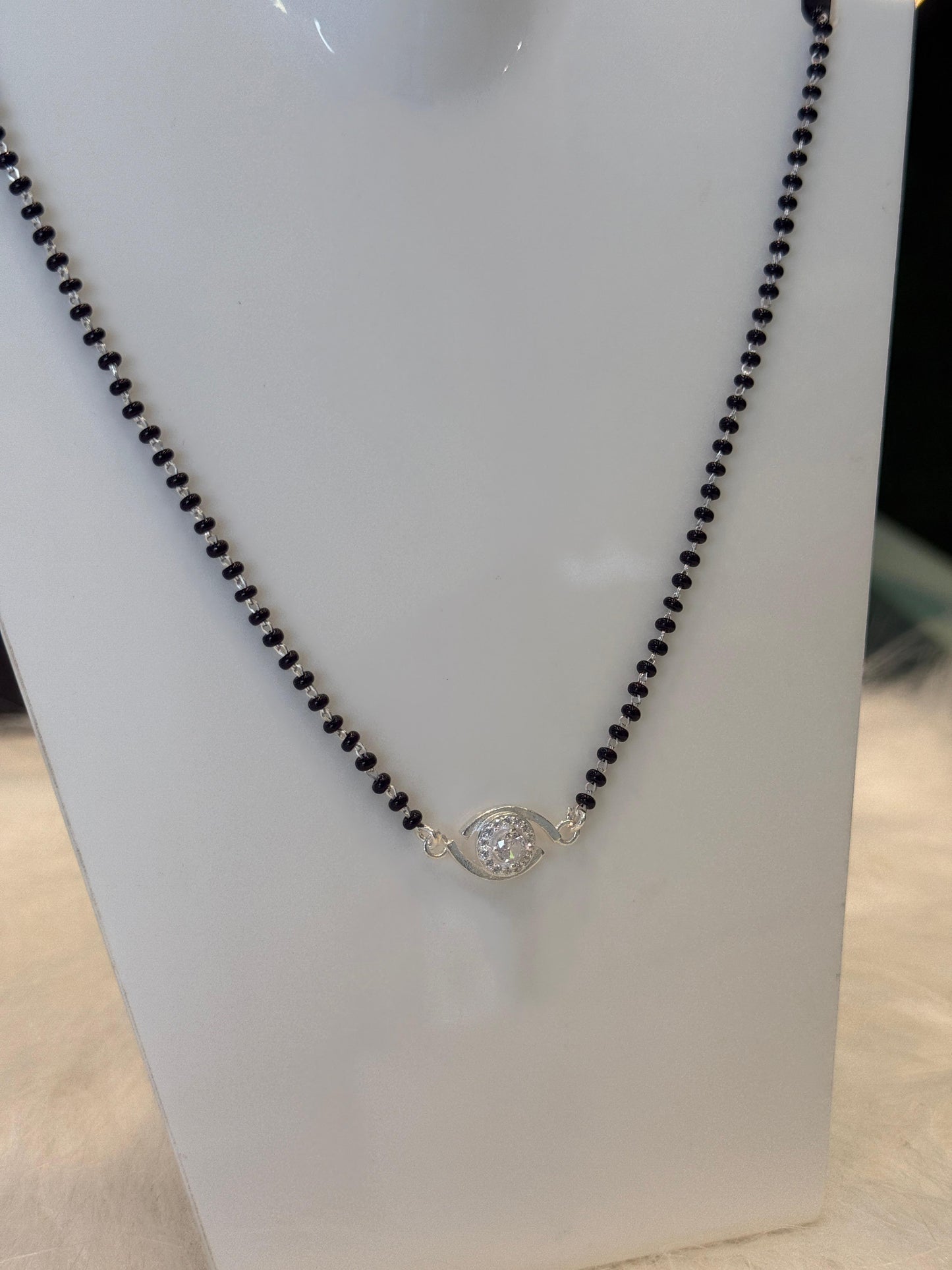 Stylish eye Pendant Silver Mangalsutra for Women