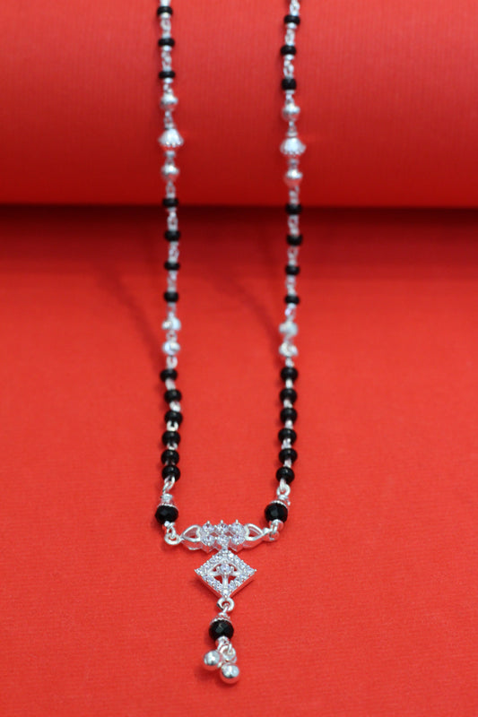 Silver short mangalsutra