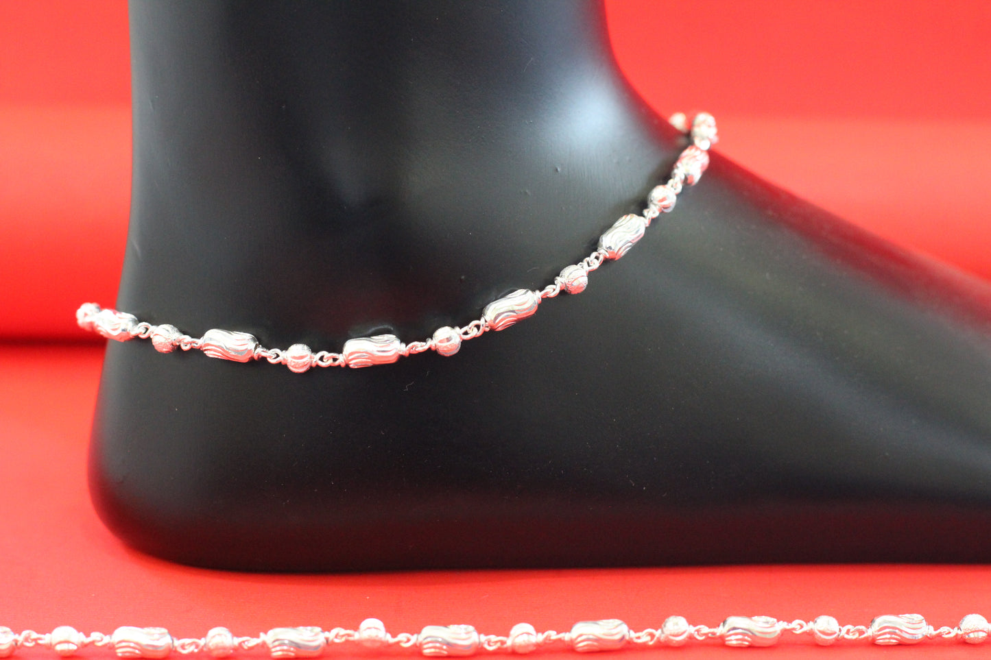 Elegant Silver Designer Anklet for Women & Girls | Lightweight Daily Wear Payal