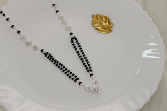 Silver short mangalsutra