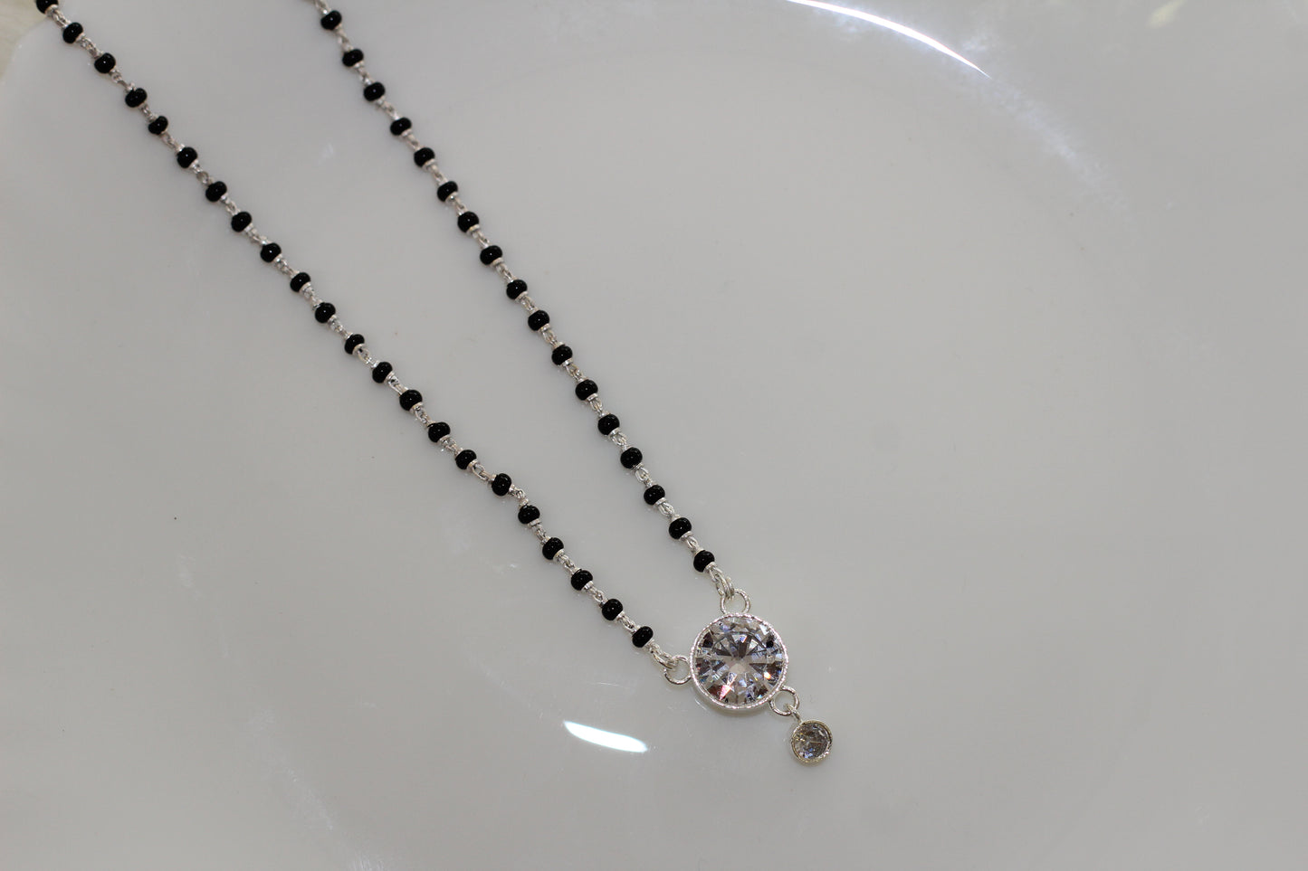 Silver short mangalsutra