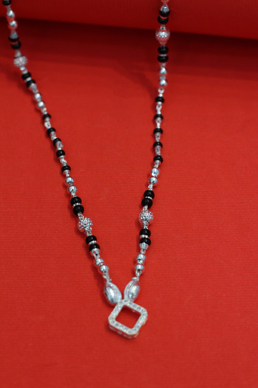 Silver short mangalsutra