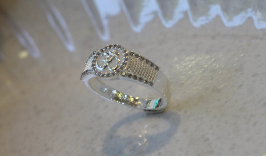 Silver men's ring