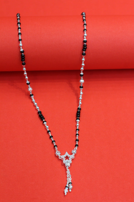 silver short mangalsutra