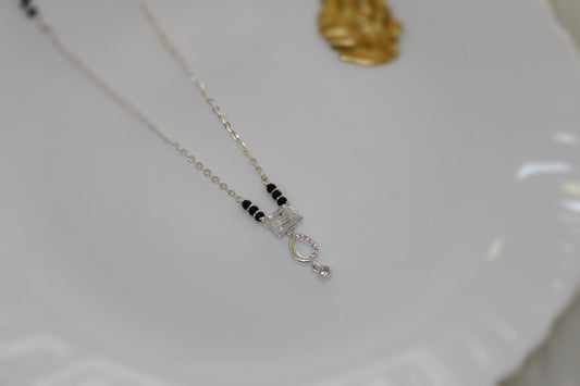 Silver short mangalsutra