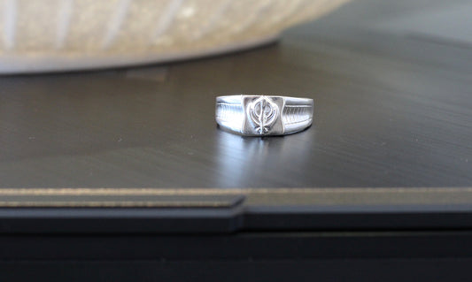 Silver men's ring