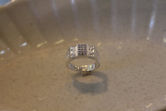 Silver men's ring
