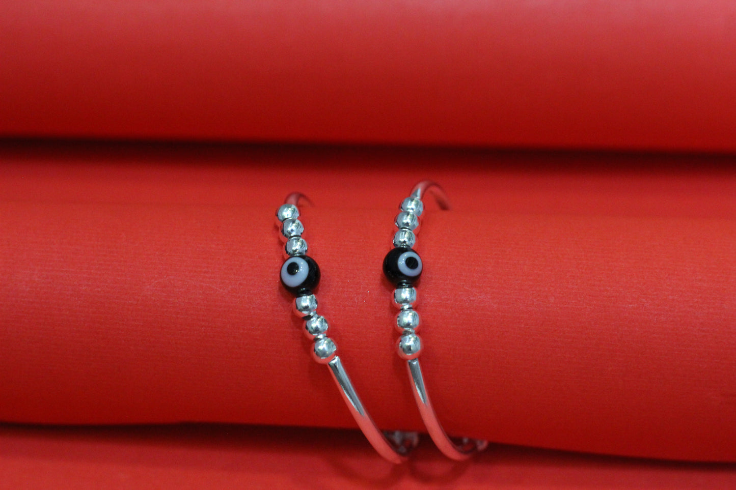 Evil eye Silver Kids Bangles