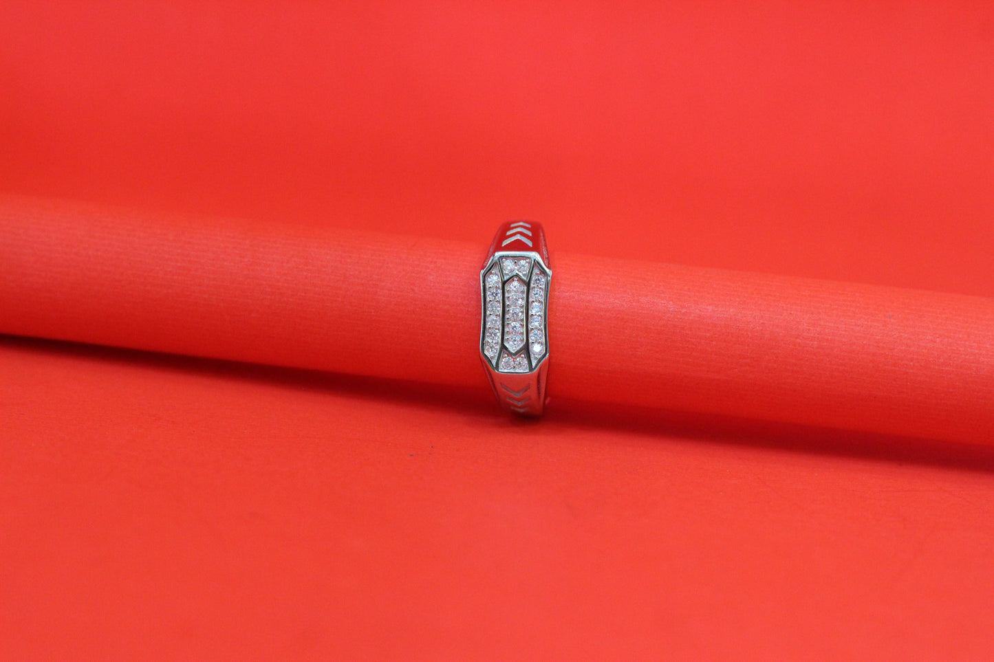 Italian 925 Sterling Silver Men’s Square Designer Ring