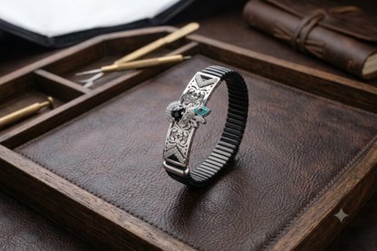 Stylish Rolex-Style Belt with Silver shreenathji – Men's Fashion Accessory
