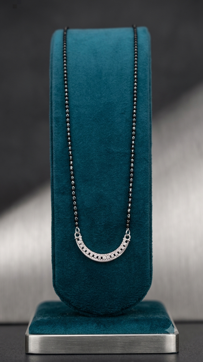 Elegant Crescent Diamond Mangalsutra