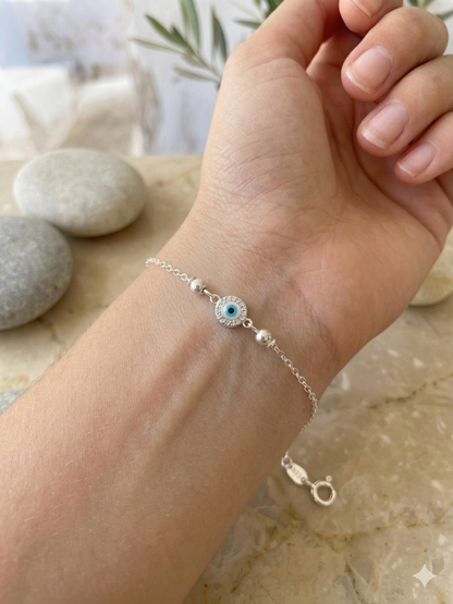Evil eye Silver Bracelet for Women