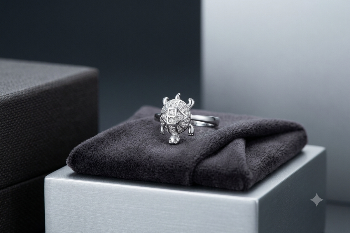 Minimalist Sterling Silver turtle Ring for Girls