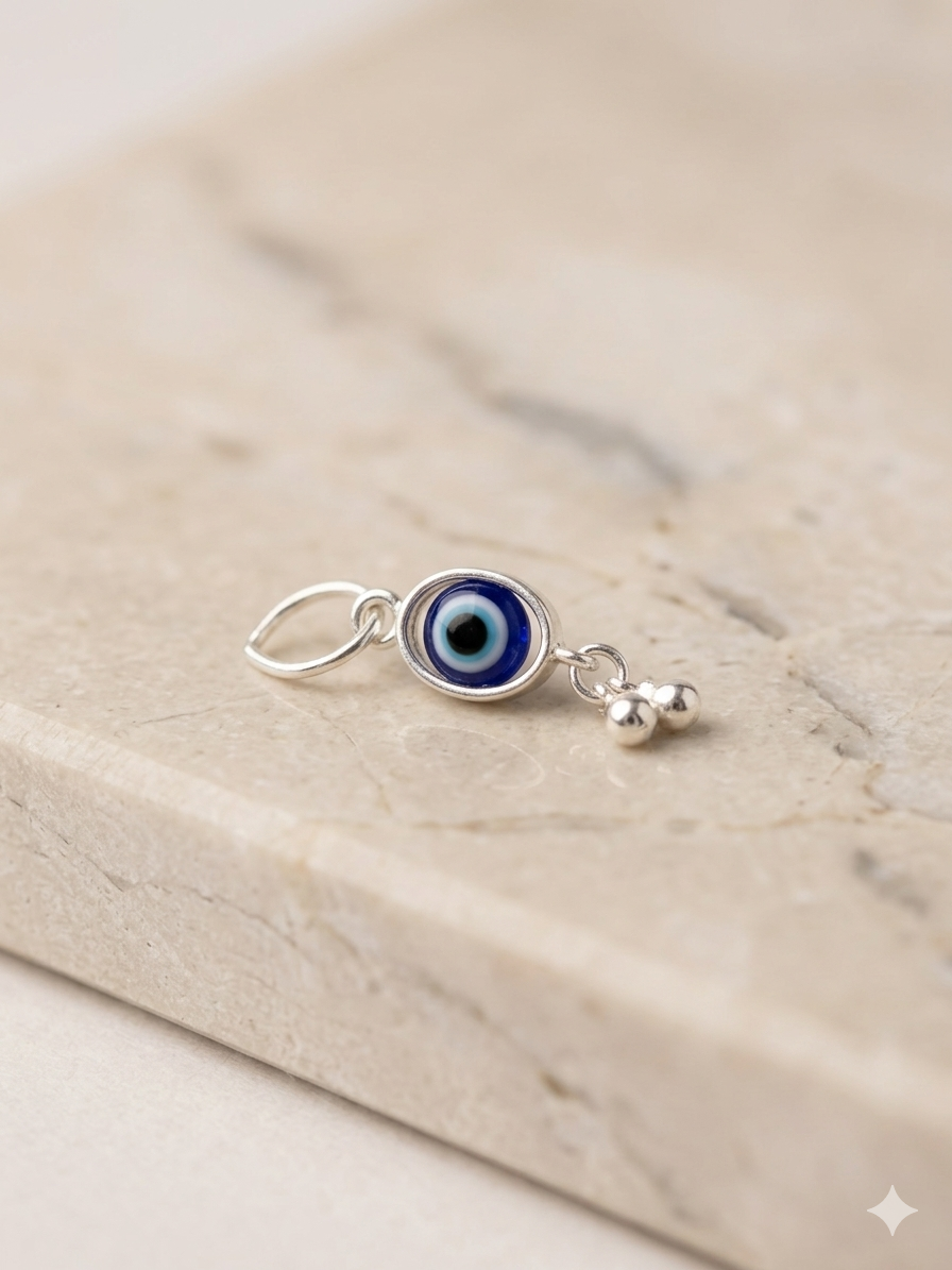 Sliver Unisex Evil Eye Pendant (1 peace)