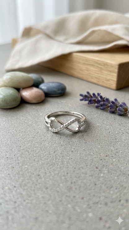925 Sterling Silver infinity Ring for Women