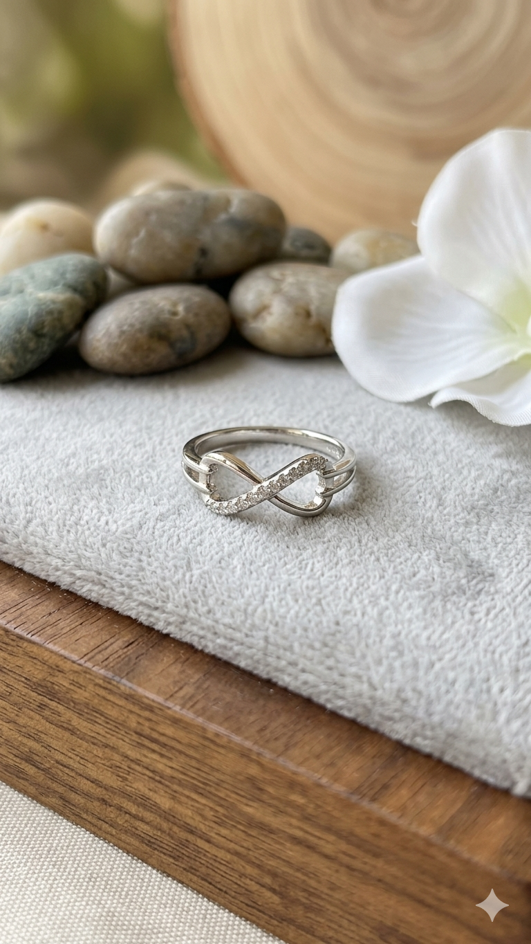 925 Sterling Silver infinity Ring for Women