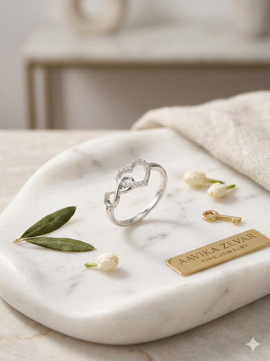 925 Sterling Silver heart shape Ring for Women | Elegant Daily Wear Silver Ring