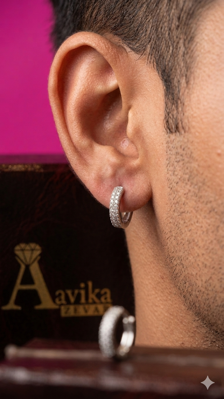 925 Sterling Silver Hoop Bali for Men & Women