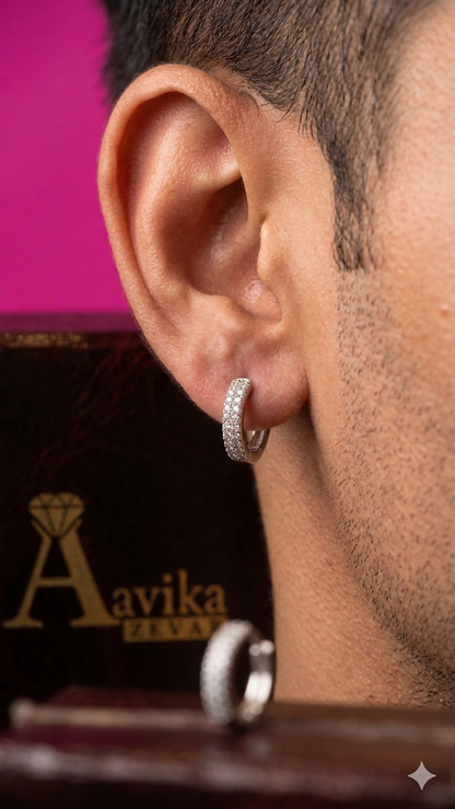 925 Sterling Silver Hoop Bali for Men & Women